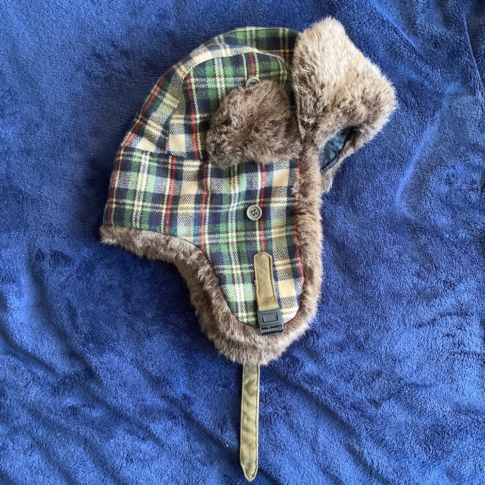 D&Y Plaid Fur Trapper Hat